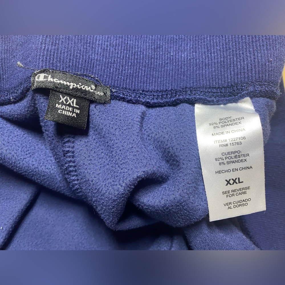 Blue & Black Velour Champion Sweat Suit - Size XXL - Picture 8 of 8